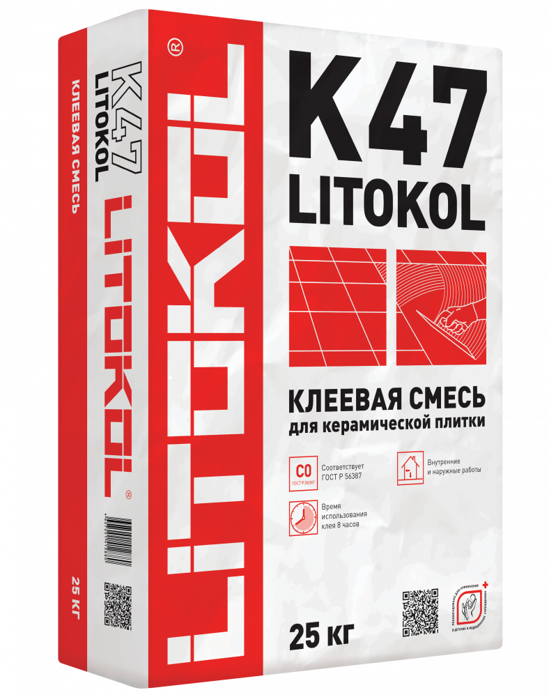 Купить LitoKol K47 серый-клеевая смесь 25kg bag в Краснодаре #2