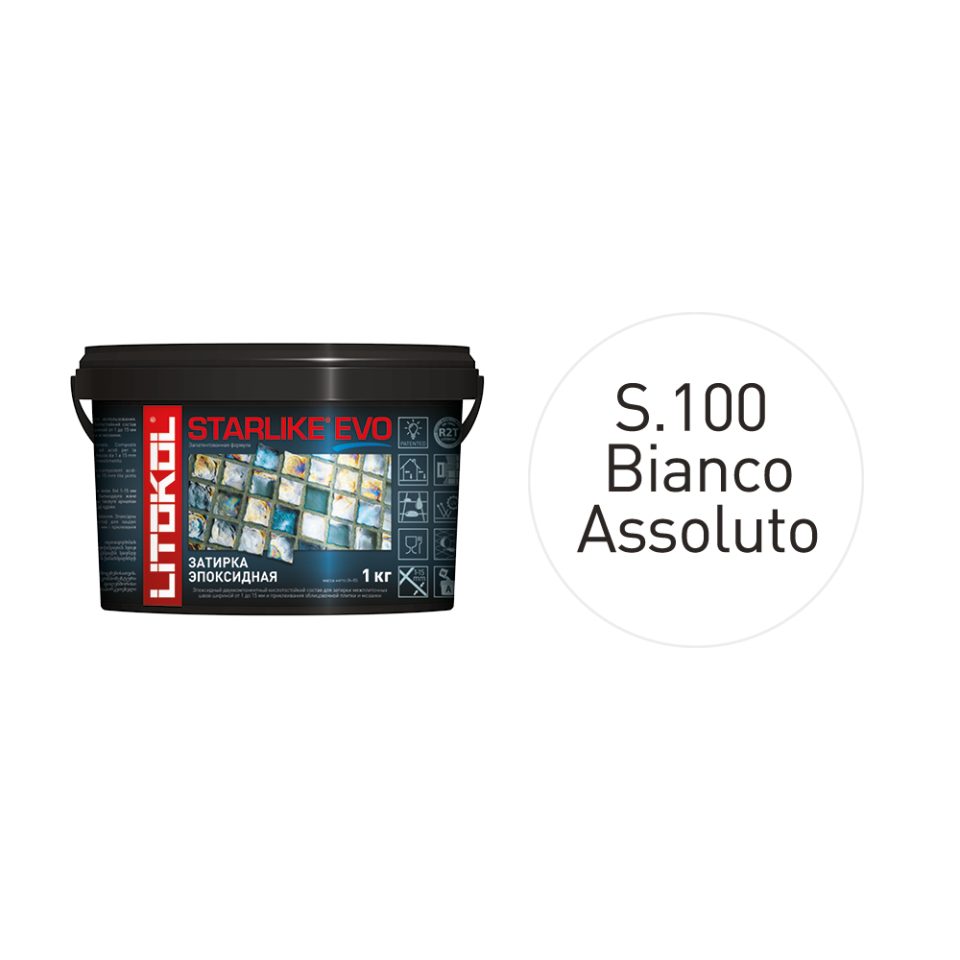 Купить STARLIKE EVO S.100 BIANCO ASSOLUTO затир.смесь (1kg bucket) в Краснодаре #2