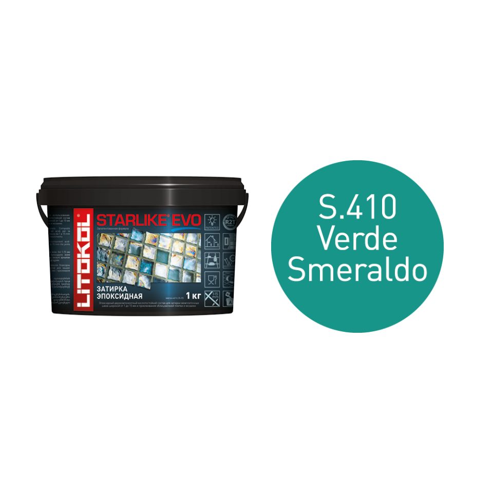 Купить STARLIKE EVO S.410 VERDE SMERALDO затир.смесь (1kg bucket) в Краснодаре