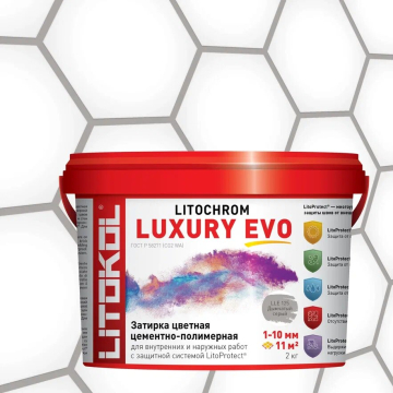 Купить LITOCHROM LUXURY EVO LLE 120 жемчужно-серый 2kg bucket в Нижнем Новгороде