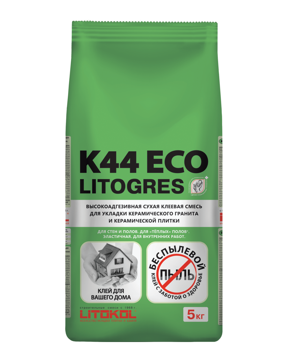 Купить Litogres К44 ECO- беспылевая клеевая смесь 5kg Al.bag в Краснодаре