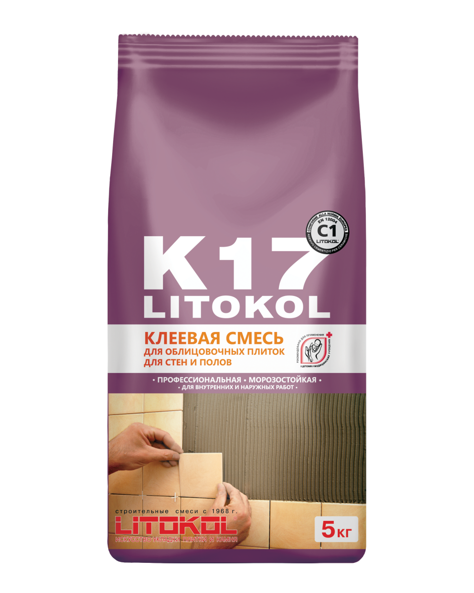 Купить LitoKol K17-клеевая смесь 5kg Al.bag в Краснодаре