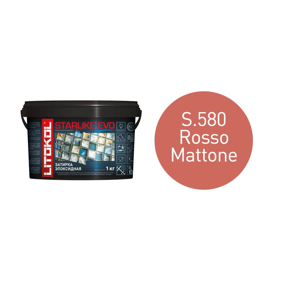Купить STARLIKE EVO S.580 ROSSO MATTONE затир.смесь (1kg bucket) в Краснодаре