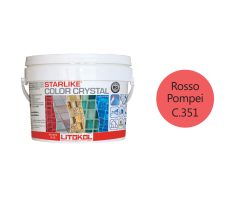 Купить LITOCHROM Starlike C.351 СOLORCRYSTAL RossoPompei 2,5kg bucket в Краснодаре