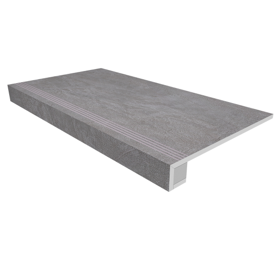 Комплект (Ступень SR01 (33x120) непол. (прямоугол. бортик) + Подступенок (14,5x120))