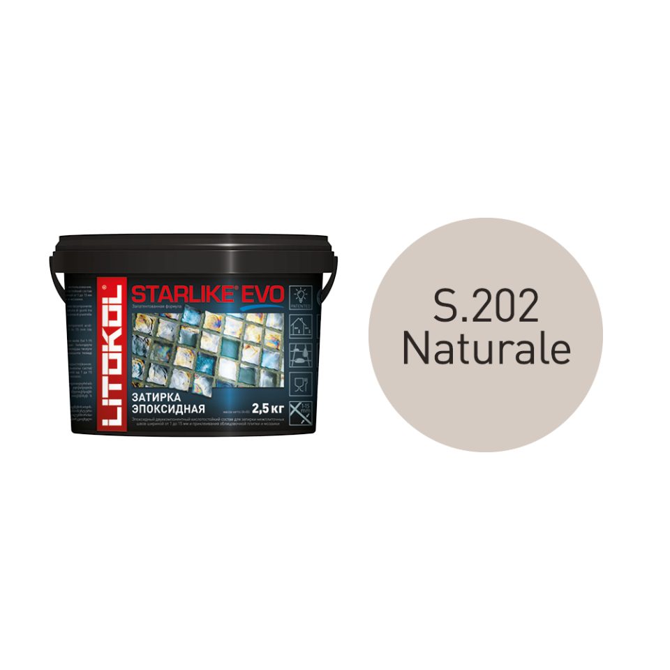Купить STARLIKE EVO S.202 NATURALE затир.смесь (2,5kg bucket) в Краснодаре #2