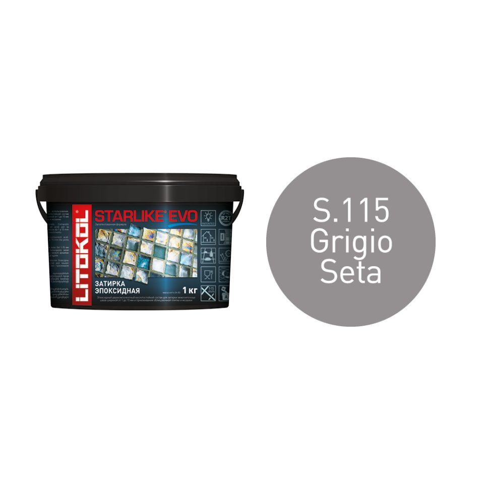 Купить STARLIKE EVO S.115 GRIGIO SETA затир.смесь (1kg bucket) в Краснодаре #2