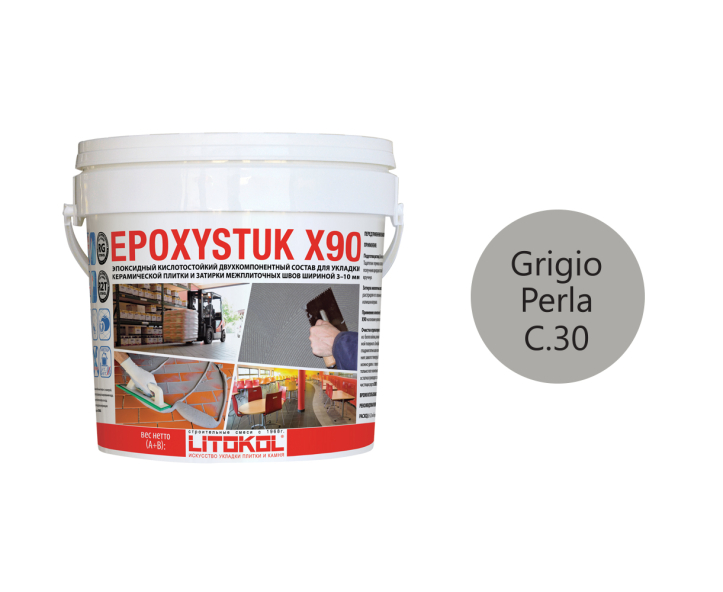 Купить EPOXYSTUK X90 C.30 GRIGIO PERLA 5kg bucket в Москве-1