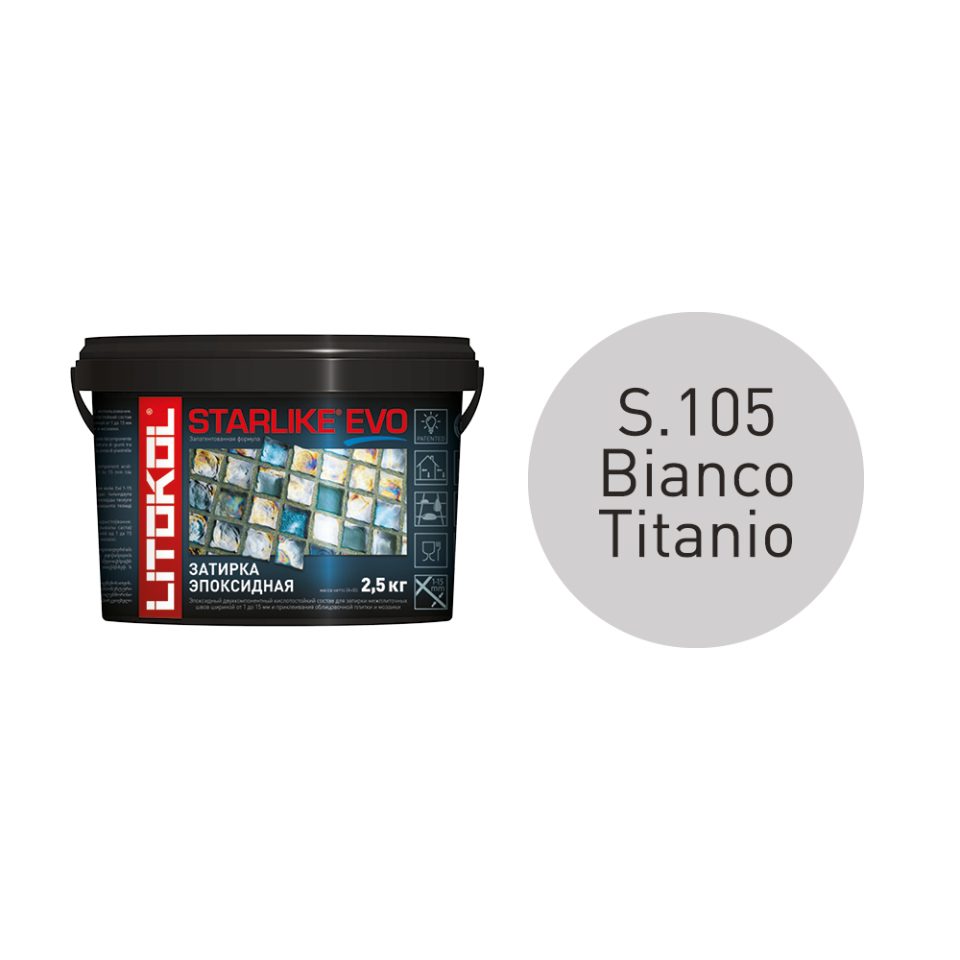Купить STARLIKE EVO S.105 BIANCO TITANIO затир.смесь (2,5kg bucket) в Краснодаре #2
